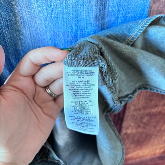 Chaps Vintage Blue Denim Sleeveless Dress - Picture 4 of 5